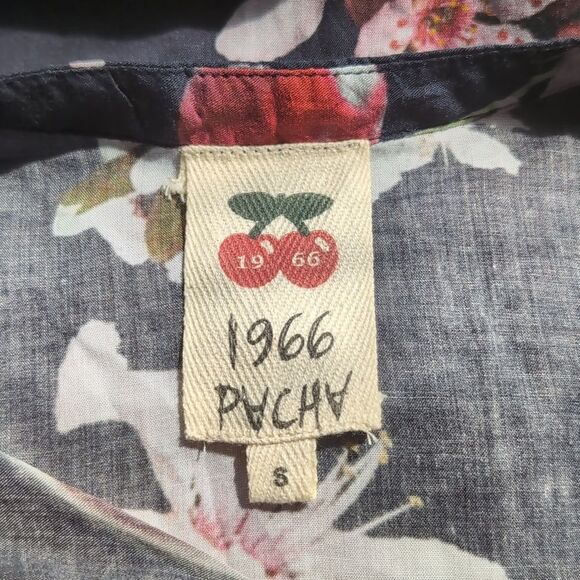 Pacha 1966 Sweet Cherry Tie V Neck Dress S - Picture 9 of 14